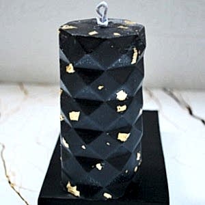 Siyah Gold Silindir Kokulu Mum Tekli