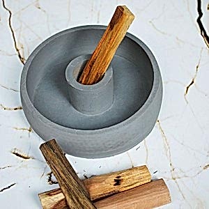 20 Gr. Palo Santo Tütsü Dahil Beton Gri Tütsülük veya Tütsü Tabağı