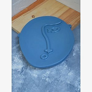 Beton Soyut Yüz Tepsi Dekoratif Tabak 25 cm