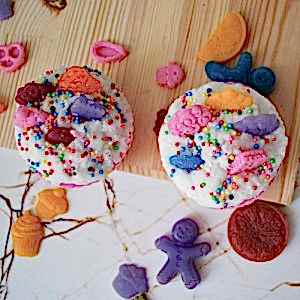 2'li Dekoratif  Cupcake Mum