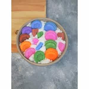 Çift Fitilli Kokulu Macaron Çanak Mum Dekoratif Kokulu Kase Mum