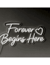 forever begins here neon tabela 70 cm, dekoratif led neon yazı