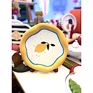 Dekoratif Limon Desenli Cozy Tarz Tabak 